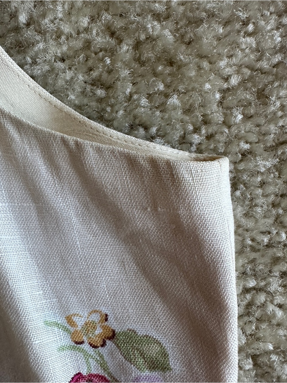 Laura Ashley Cream Cherry Print Midi Dress - Picture 6 of 7